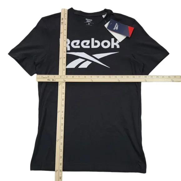 Reebok T-Shirts Mens Training Ri Big Logo Tee GS1614 (Sz S) Black - Picture 4 of 5